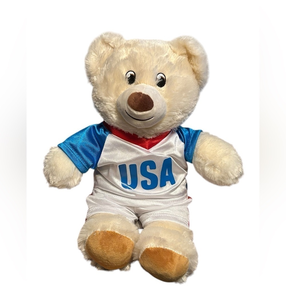 Build A Bear BAB USA 🇺🇸 White Teddy Bear  Never Played With